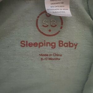 Sleeping Baby Green Infant Wear